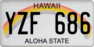 HI license plate YZF686