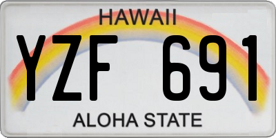 HI license plate YZF691