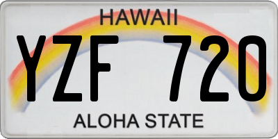 HI license plate YZF720
