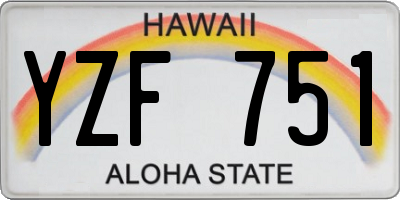 HI license plate YZF751