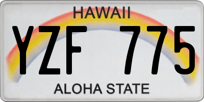 HI license plate YZF775