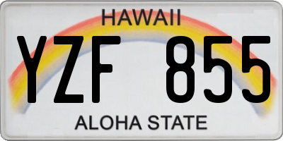 HI license plate YZF855