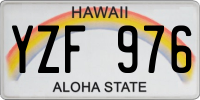 HI license plate YZF976