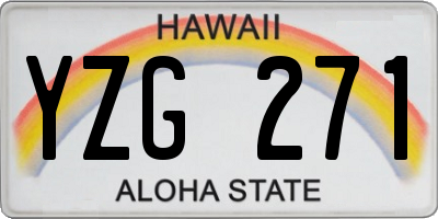 HI license plate YZG271