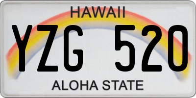 HI license plate YZG520