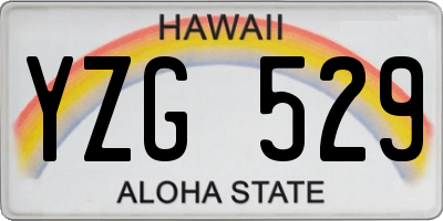 HI license plate YZG529