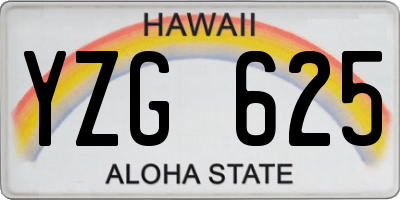 HI license plate YZG625