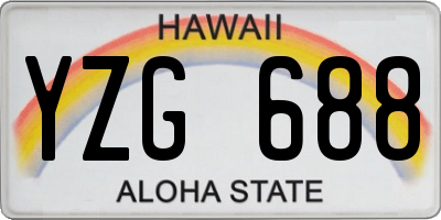 HI license plate YZG688