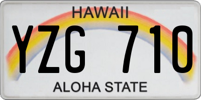 HI license plate YZG710