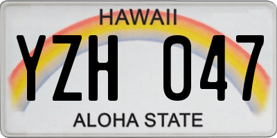 HI license plate YZH047