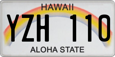 HI license plate YZH110