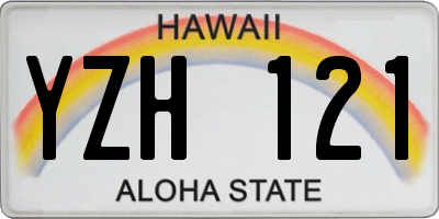 HI license plate YZH121