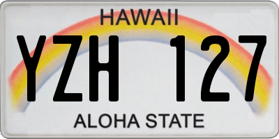HI license plate YZH127