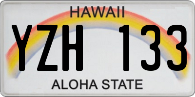 HI license plate YZH133