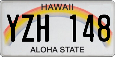 HI license plate YZH148