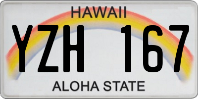 HI license plate YZH167