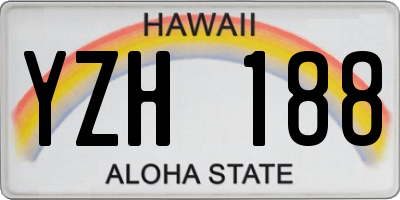 HI license plate YZH188