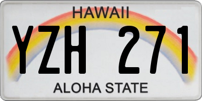 HI license plate YZH271
