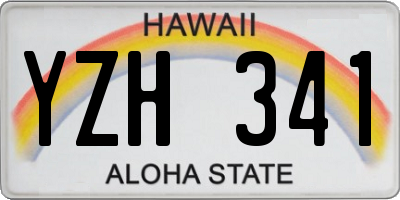HI license plate YZH341