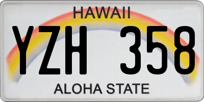 HI license plate YZH358