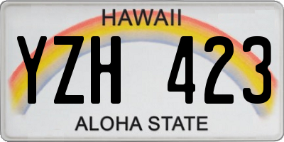 HI license plate YZH423