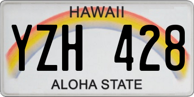 HI license plate YZH428