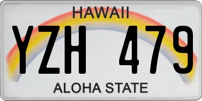 HI license plate YZH479