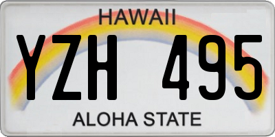 HI license plate YZH495