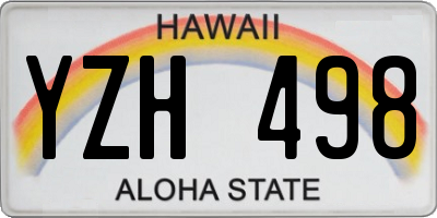 HI license plate YZH498