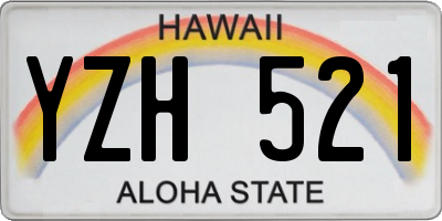 HI license plate YZH521