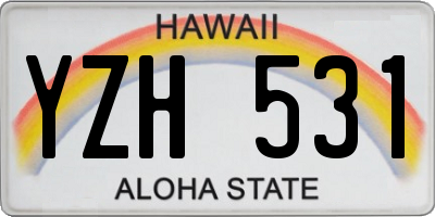 HI license plate YZH531