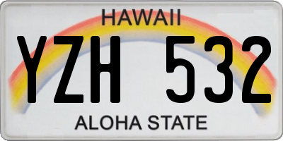 HI license plate YZH532