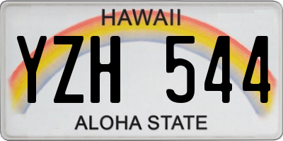 HI license plate YZH544