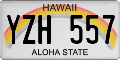 HI license plate YZH557
