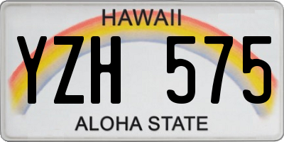 HI license plate YZH575
