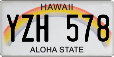 HI license plate YZH578