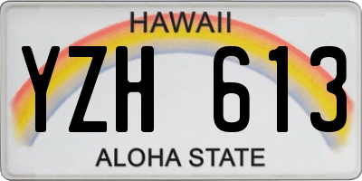HI license plate YZH613