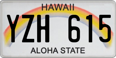HI license plate YZH615
