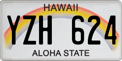 HI license plate YZH624