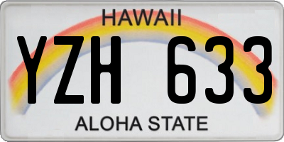 HI license plate YZH633