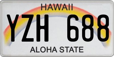 HI license plate YZH688