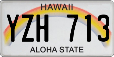 HI license plate YZH713
