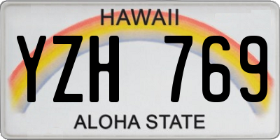 HI license plate YZH769