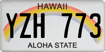 HI license plate YZH773