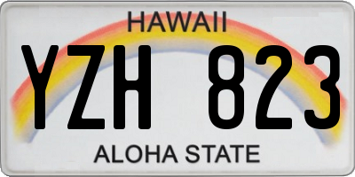 HI license plate YZH823