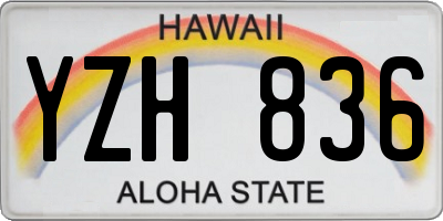 HI license plate YZH836