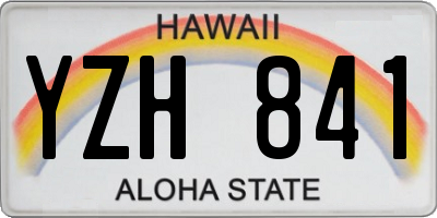 HI license plate YZH841