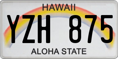 HI license plate YZH875