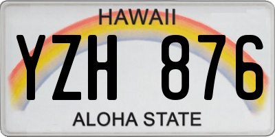 HI license plate YZH876