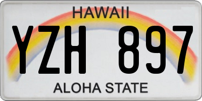 HI license plate YZH897